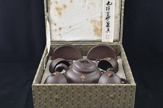 九头紫砂茶具-竹报春