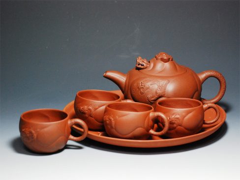 紫砂一廠-大魚化龍壺-范順英